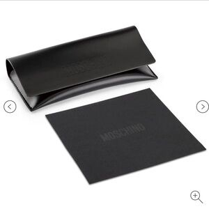 Moschino glasses case & cleaning cloth.